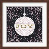 Jolly Holiday Ornaments Joy Metallic Fine Art Print