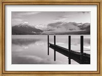 Lake McDonald Dock BW Fine Art Print