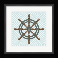 A Day at Sea IV Aqua Framed Print