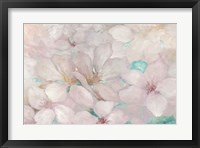 Apple Blossoms Teal Fine Art Print