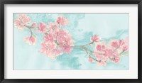 Cherry Blossom II Teal Fine Art Print