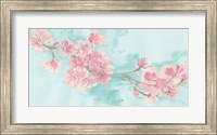 Cherry Blossom II Teal Fine Art Print