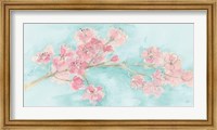 Cherry Blossom I Teal Fine Art Print