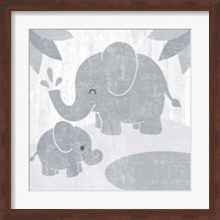 Safari Fun Elephant Gray no Border Fine Art Print