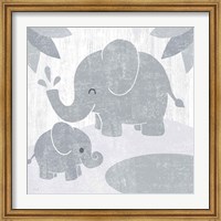 Safari Fun Elephant Gray no Border Fine Art Print
