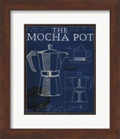 Coffee Blueprint II Indigo Fine Art Print