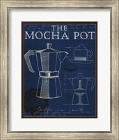 Coffee Blueprint II Indigo Fine Art Print