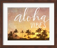 Aloha Vibes in White Fine Art Print