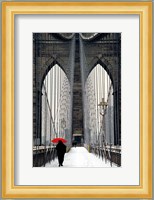 Brooklyn Bridge Meets Red Fine Art Print