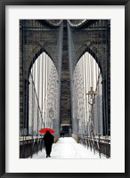Brooklyn Bridge Meets Red Fine Art Print