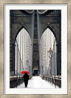 Brooklyn Bridge Meets Red Fine Art Print