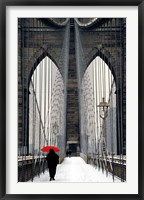 Brooklyn Bridge Meets Red Fine Art Print