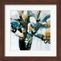 Blooms in Shamrock Grey Fine Art Print