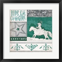 Ride 'Em Cowgirl Framed Print