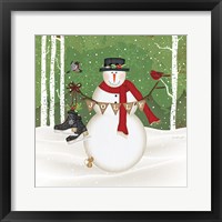Jolly Snowman Framed Print
