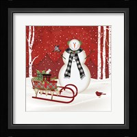 Merry Snowman Fine Art Print