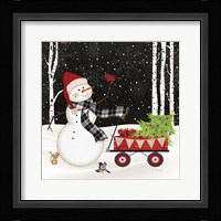 Joy Snowman Framed Print