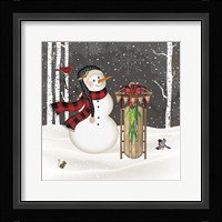 Peace Snowman Framed Print