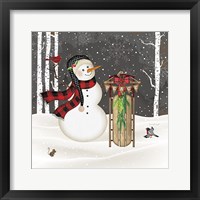Peace Snowman Framed Print