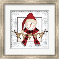 Jolly Snowman Fine Art Print