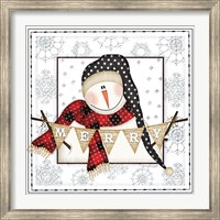 Merry Snowman Fine Art Print