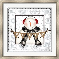 Peace Snowman Fine Art Print