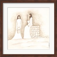 Jesus Talks with Woman at Well Fine Art Print