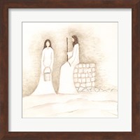 Jesus Talks with Woman at Well Fine Art Print