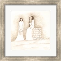 Jesus Talks with Woman at Well Fine Art Print