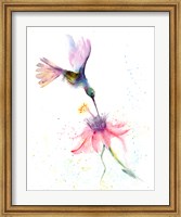 Pink Flower Hummingbird Fine Art Print