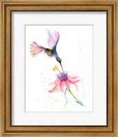Pink Flower Hummingbird Fine Art Print