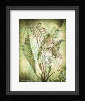 Organic Greenery in Damask II Framed Print