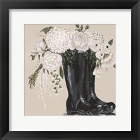 Flowers and Black Boots Fine Art Print