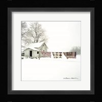 Quilts in Snow Fine Art Print