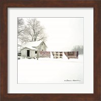Quilts in Snow Fine Art Print