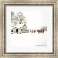 Quilts in Snow Fine Art Print