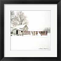 Quilts in Snow Fine Art Print