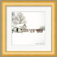 Quilts in Snow Fine Art Print