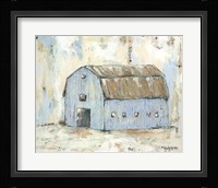 Blue Barnyard Fine Art Print