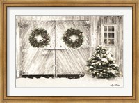 Christmas Barn Doors Fine Art Print