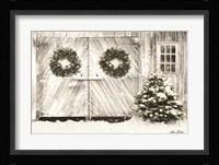 Christmas Barn Doors Fine Art Print