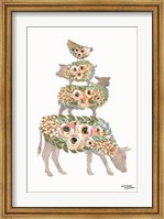 Floral Stacked Animals Fine Art Print