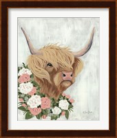 Floral Highlander Cow Fine Art Print