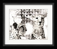 Modern Black & White Cheetahs Framed Print