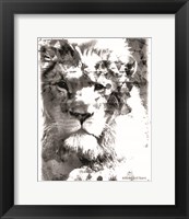 Modern Black & White Lion Fine Art Print