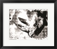 Modern Black & White Rhino Fine Art Print
