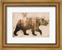 Brown Woods Bear Silhouette Fine Art Print