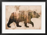 Brown Woods Bear Silhouette Fine Art Print