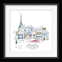 World Cafe II Paris Color Framed Print