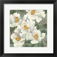 White Flowers I Dark Fine Art Print